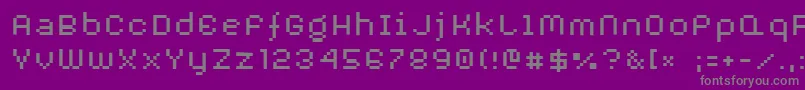 フォントAuxDotbitcXtra – 紫の背景に灰色の文字