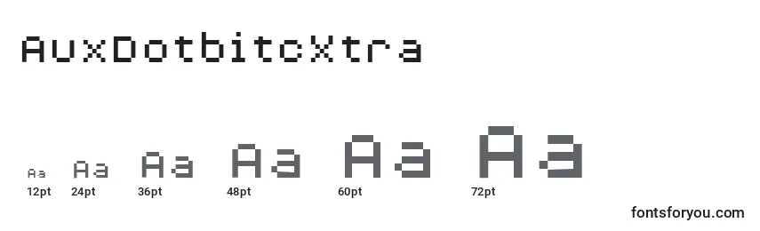 AuxDotbitcXtra Font Sizes