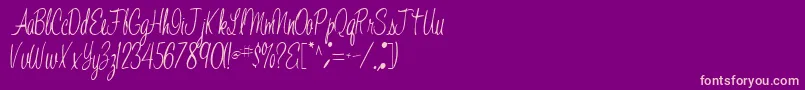 Jelindafont52Regular Font – Pink Fonts on Purple Background