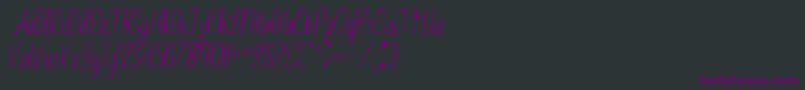 Jelindafont52Regular Font – Purple Fonts on Black Background