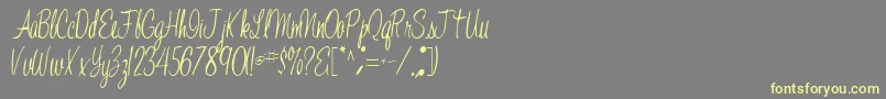 Jelindafont52Regular Font – Yellow Fonts on Gray Background