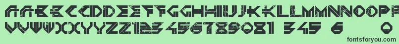 DepletedUranium Font – Black Fonts on Green Background