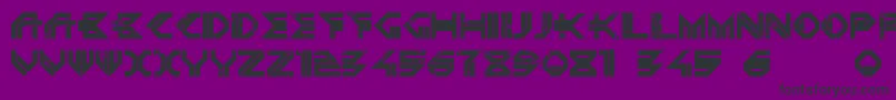 フォントDepletedUranium – 紫の背景に黒い文字