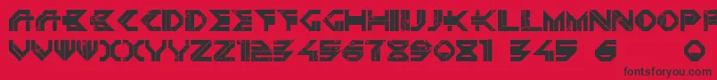 DepletedUranium Font – Black Fonts on Red Background