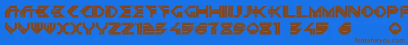 DepletedUranium Font – Brown Fonts on Blue Background