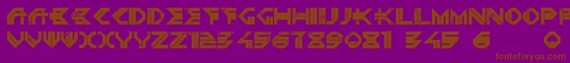 DepletedUranium Font – Brown Fonts on Purple Background