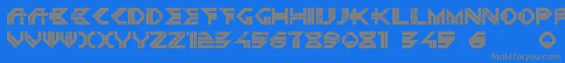 DepletedUranium Font – Gray Fonts on Blue Background