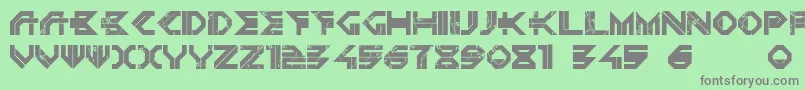 DepletedUranium Font – Gray Fonts on Green Background