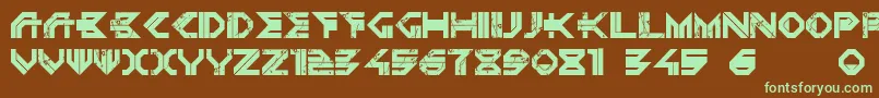 DepletedUranium Font – Green Fonts on Brown Background