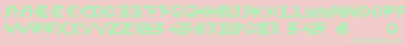 DepletedUranium-Schriftart – Grüne Schriften auf rosa Hintergrund