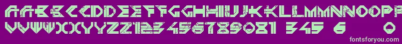 DepletedUranium Font – Green Fonts on Purple Background