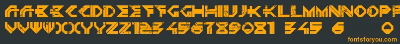 DepletedUranium Font – Orange Fonts on Black Background