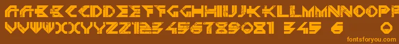 DepletedUranium Font – Orange Fonts on Brown Background