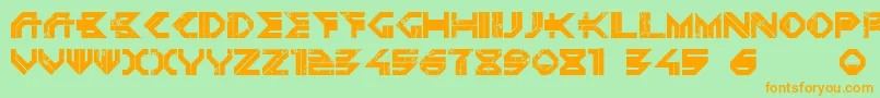 DepletedUranium Font – Orange Fonts on Green Background