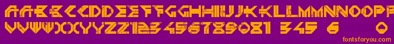 DepletedUranium Font – Orange Fonts on Purple Background