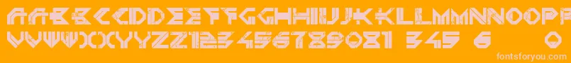 DepletedUranium Font – Pink Fonts on Orange Background