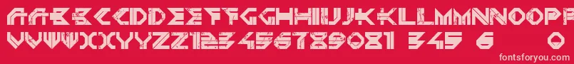 DepletedUranium Font – Pink Fonts on Red Background