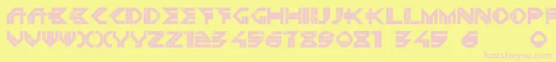 DepletedUranium Font – Pink Fonts on Yellow Background