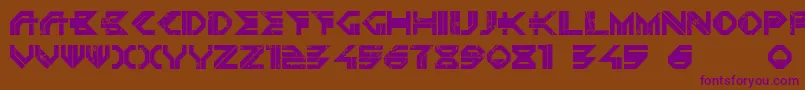 DepletedUranium Font – Purple Fonts on Brown Background