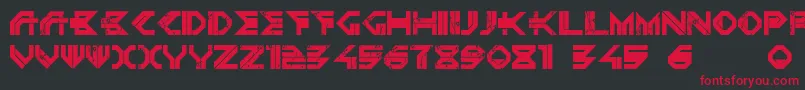 DepletedUranium Font – Red Fonts on Black Background