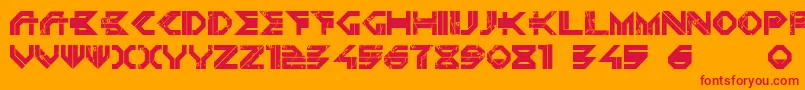 DepletedUranium Font – Red Fonts on Orange Background