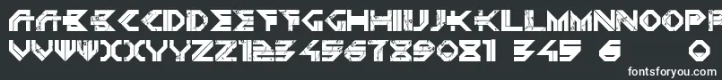 Шрифт DepletedUranium – белые шрифты на чёрном фоне