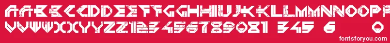 DepletedUranium Font – White Fonts on Red Background