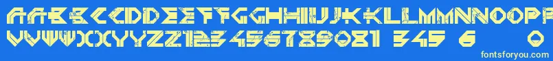 DepletedUranium Font – Yellow Fonts on Blue Background