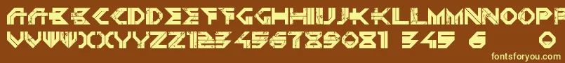 DepletedUranium Font – Yellow Fonts on Brown Background