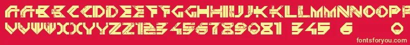 DepletedUranium Font – Yellow Fonts on Red Background