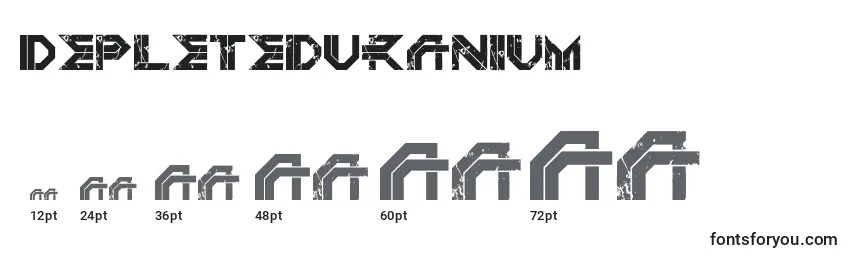 DepletedUranium Font Sizes
