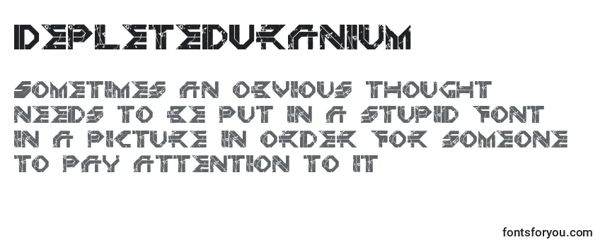 Review of the DepletedUranium Font