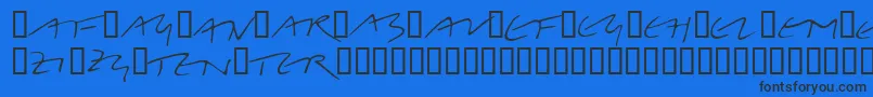 LinotypeBelleBonus Font – Black Fonts on Blue Background