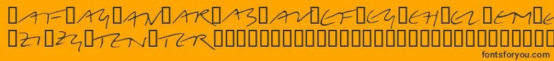 Шрифт LinotypeBelleBonus – чёрные шрифты на оранжевом фоне
