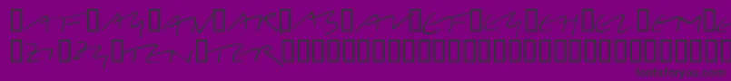 Fonte LinotypeBelleBonus – fontes pretas em um fundo violeta