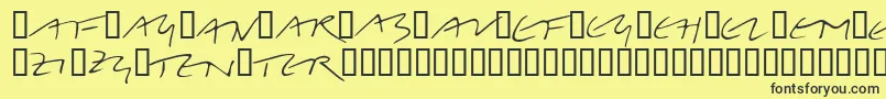 Шрифт LinotypeBelleBonus – чёрные шрифты на жёлтом фоне