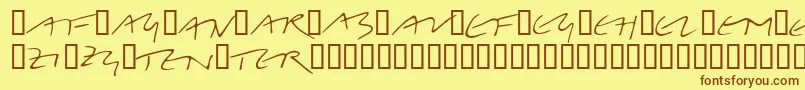 LinotypeBelleBonus Font – Brown Fonts on Yellow Background