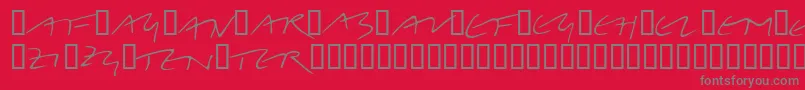 Шрифт LinotypeBelleBonus – серые шрифты на красном фоне