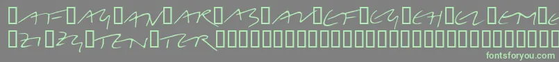 フォントLinotypeBelleBonus – 灰色の背景に緑のフォント