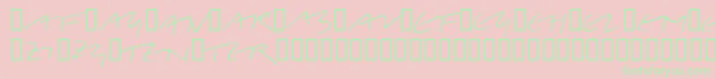 LinotypeBelleBonus Font – Green Fonts on Pink Background