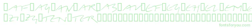 フォントLinotypeBelleBonus – 白い背景に緑のフォント