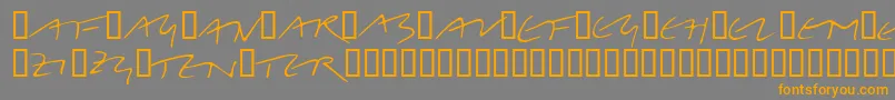 Шрифт LinotypeBelleBonus – оранжевые шрифты на сером фоне