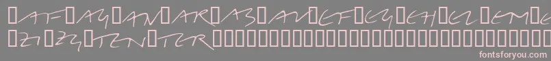 LinotypeBelleBonus-Schriftart – Rosa Schriften auf grauem Hintergrund
