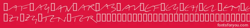 LinotypeBelleBonus-Schriftart – Rosa Schriften auf rotem Hintergrund