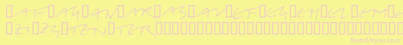 LinotypeBelleBonus Font – Pink Fonts on Yellow Background