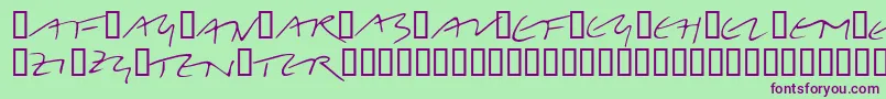 Шрифт LinotypeBelleBonus – фиолетовые шрифты на зелёном фоне