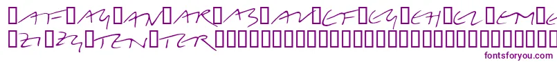 Czcionka LinotypeBelleBonus – fioletowe czcionki na białym tle