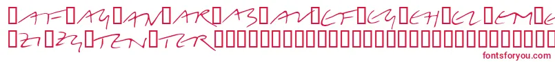 LinotypeBelleBonus-Schriftart – Rote Schriften auf weißem Hintergrund