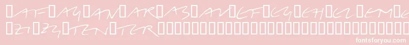 フォントLinotypeBelleBonus – ピンクの背景に白い文字