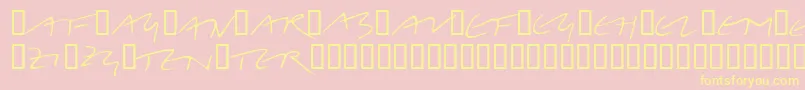 Шрифт LinotypeBelleBonus – жёлтые шрифты на розовом фоне
